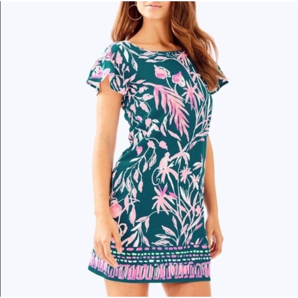 Lilly Pulitzer Marah Cotton Dress In it's Prime Time Size S EUC